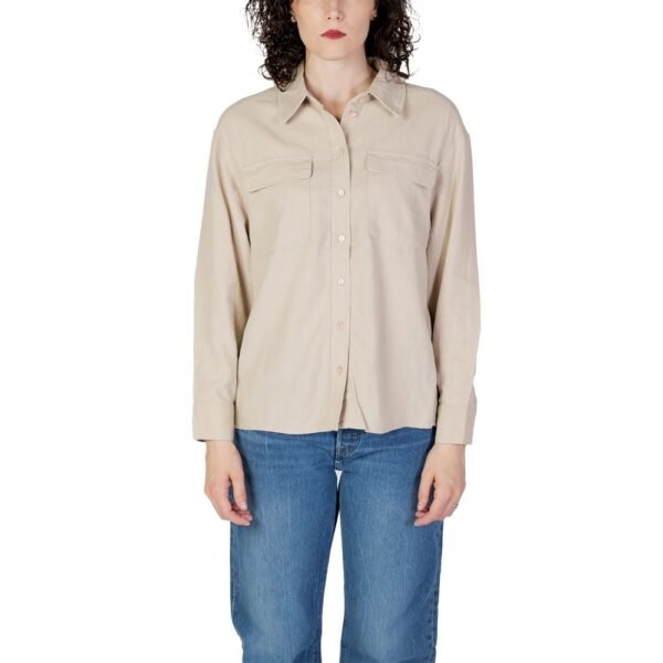 6130801.jpeg Beige Linen Shirt