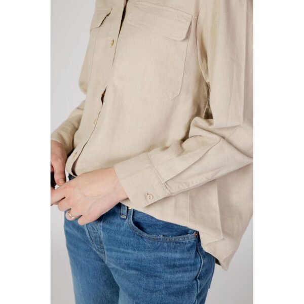 6130807.jpeg Beige Linen Shirt
