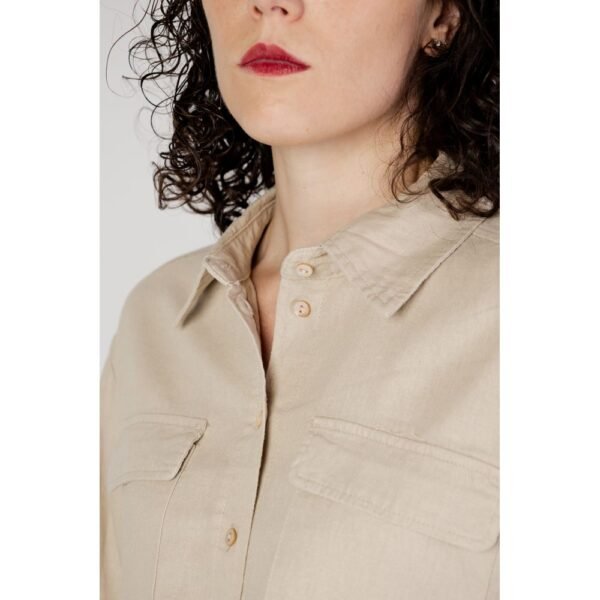 6130809.jpeg Beige Linen Shirt