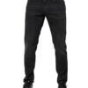 Black Cotton Logo Plaque Regular Denim Jeans