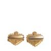 Gold 925 Sterling Silver DG Heart Cufflink