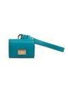 Green Logo Plaque Leather Gold Metal Strap Airpods Case