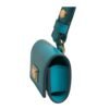 Green Logo Plaque Leather Gold Metal Strap Airpods Case