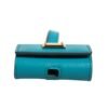 Green Logo Plaque Leather Gold Metal Strap Airpods Case
