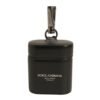 Black Leather Logo Silver Metal Strap Airpods Case