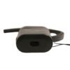 Black Leather Logo Silver Metal Strap Airpods Case