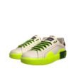 White Yellow Portofino Leather Sneakers Shoes