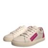 White Suede Leather Low Top Sneakers Shoes