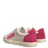 White Suede Leather Low Top Sneakers Shoes