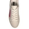 White Suede Leather Low Top Sneakers Shoes