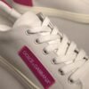 White Suede Leather Low Top Sneakers Shoes