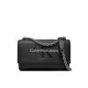 Black And White Artificial Leather Handbag