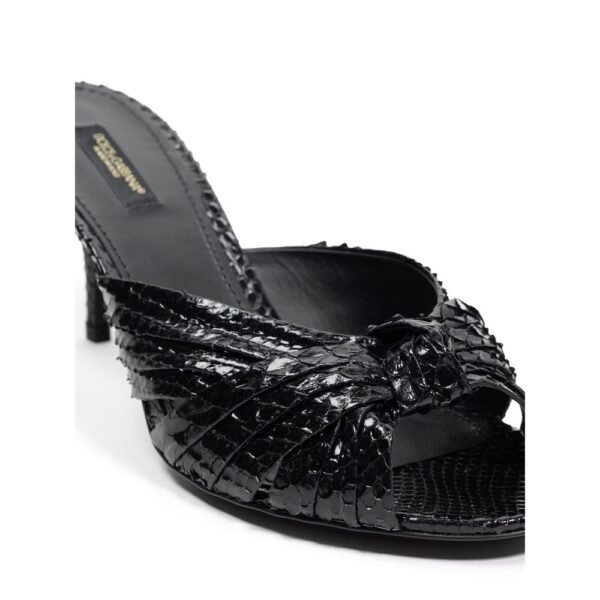 6248959.jpeg Black Leather Di Pitone Sandal