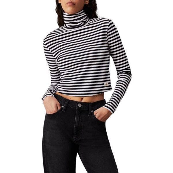 6281895.jpeg Black And White Cotton Tops & T-Shirt