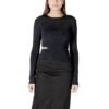 Black Rayon Tops & T-Shirt