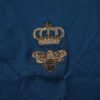 Blue Crown Bee Cotton Men Crew Neck T-shirt
