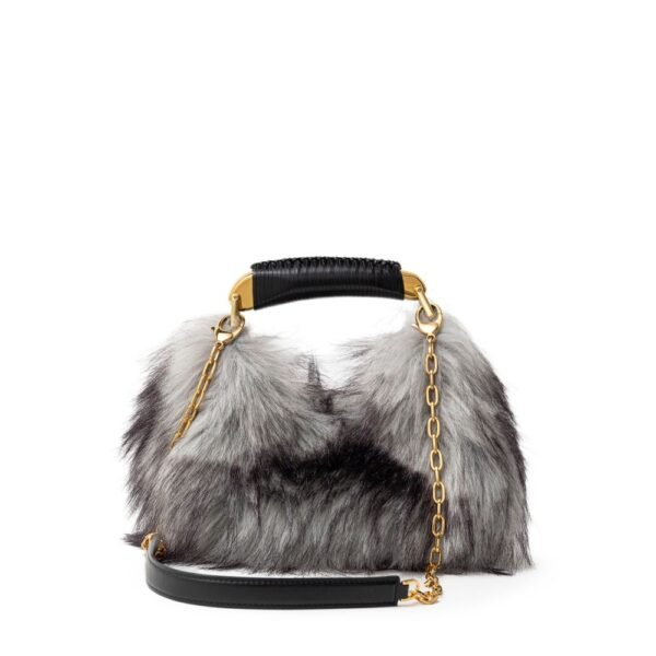 6382000.jpeg Gray Leather Handbag