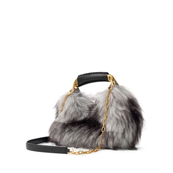 6382006.jpeg Gray Leather Handbag