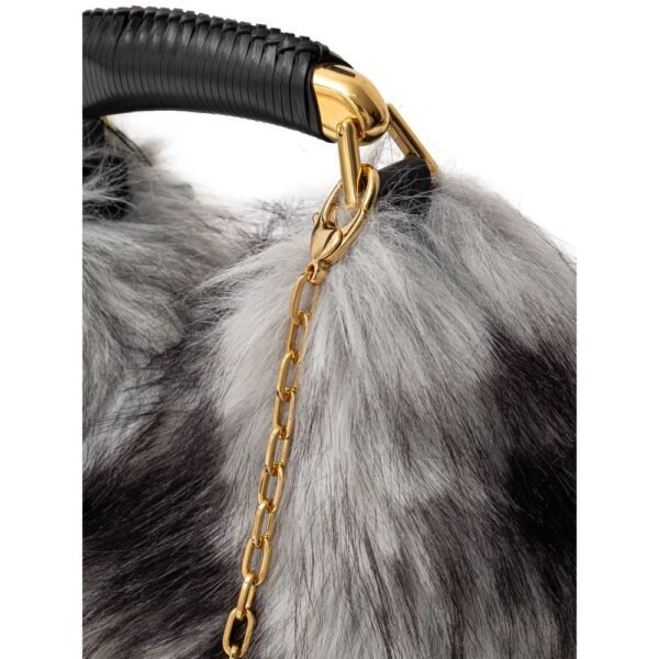 6382010.jpeg Gray Leather Handbag
