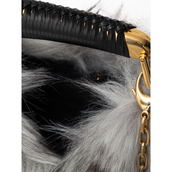 6382012.jpeg Gray Leather Handbag
