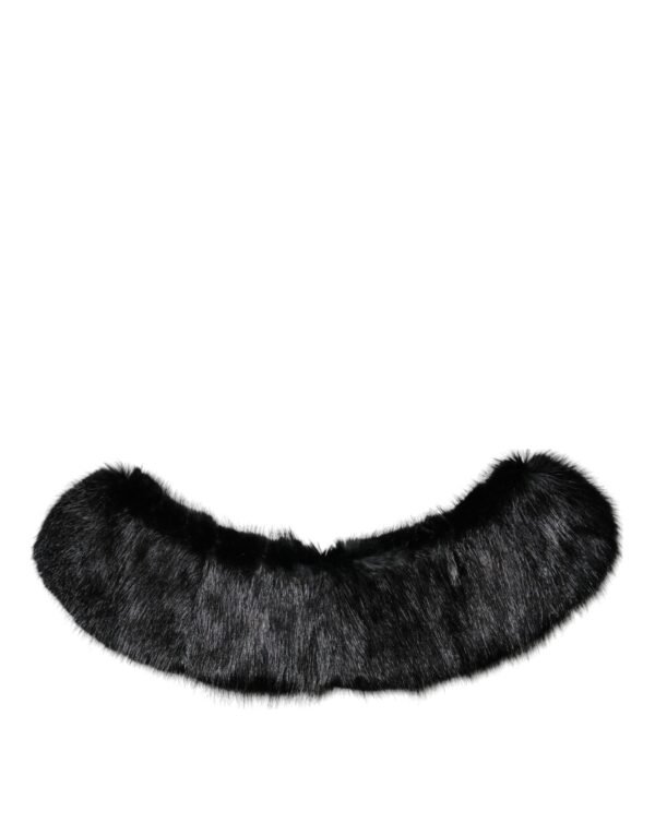 6432412.jpeg Black Fur Shawl Neck Wrap Cover Collar Scarf