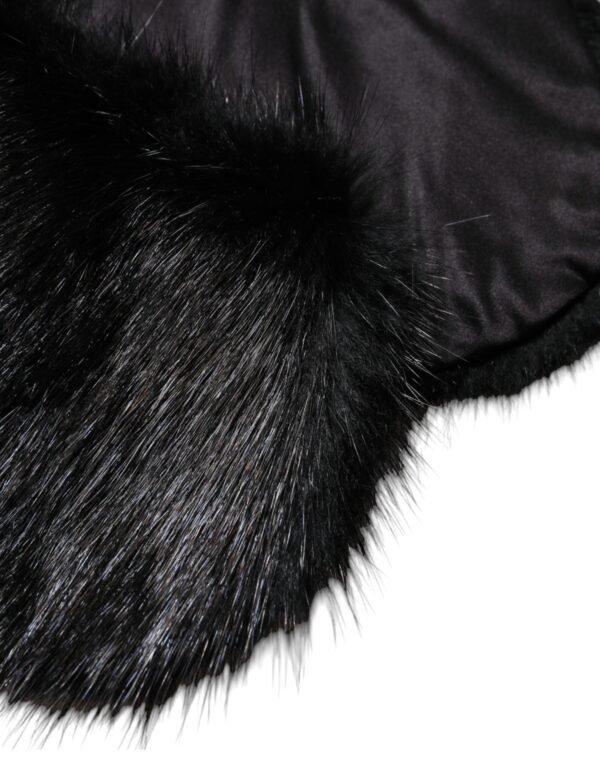 6432414.jpeg Black Fur Shawl Neck Wrap Cover Collar Scarf