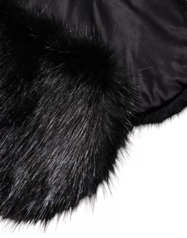 6432416.jpeg Black Fur Shawl Neck Wrap Cover Collar Scarf