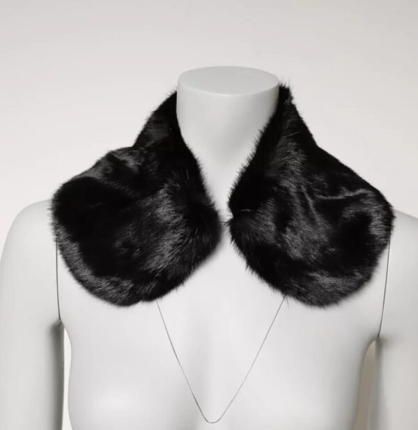 6432487-1.jpeg Black Fur Shawl Neck Wrap Cover Collar Scarf