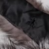 Gray Fox Fur Neck Wrap Warmer Winter Scarf