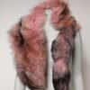 Pink Frost Fox Fur Neck Warmer Winter Scarf