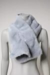 Powder Blue Mink Fur Neck Warmer Scarf