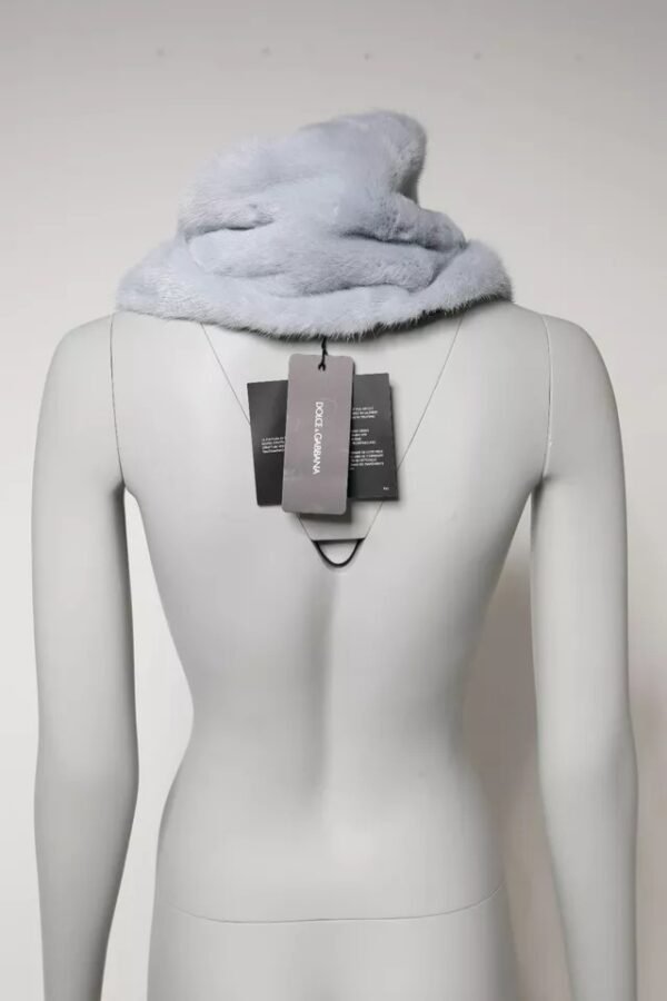 Powder Blue Mink Fur Neck Warmer Scarf