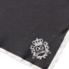Black Crown Logo Square Handkerchief Scarf