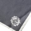 Gray Crown Logo Square Handkerchief Scarf