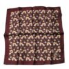Maroon Oranges Silk Square Handkerchief Scarf