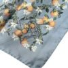Gray Oranges Silk Square Handkerchief Scarf