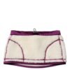 White Purple Cashmere Fleece Neck Warmer Scarf
