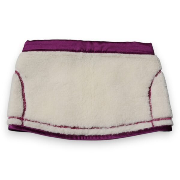 White Purple Cashmere Fleece Neck Warmer Scarf