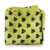 Yellow Hearts Silk Square Bandana Scarf