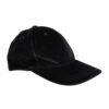 Black Cotton 6 Panels Baseball Cap
