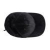 Black Cotton 6 Panels Baseball Cap