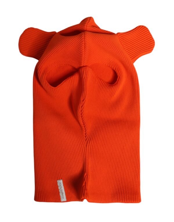 Orange Cotton Whole Head Wrap Balaclava Hat