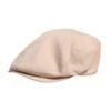 Beige Cotton Newsboy Capello Cabbie Hat