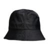 Black Cotton Wide Brim Bucket Hat
