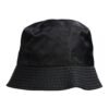 Black Cotton Wide Brim Bucket Hat