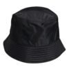 Black Cotton Wide Brim Bucket Hat