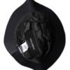Black Cotton Wide Brim Bucket Hat