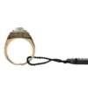 Gold Tone Sterling Silver 925 Crystals Ring