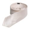 White Solid Silk Adjustable Necktie Tie