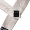 White Solid Silk Adjustable Necktie Tie